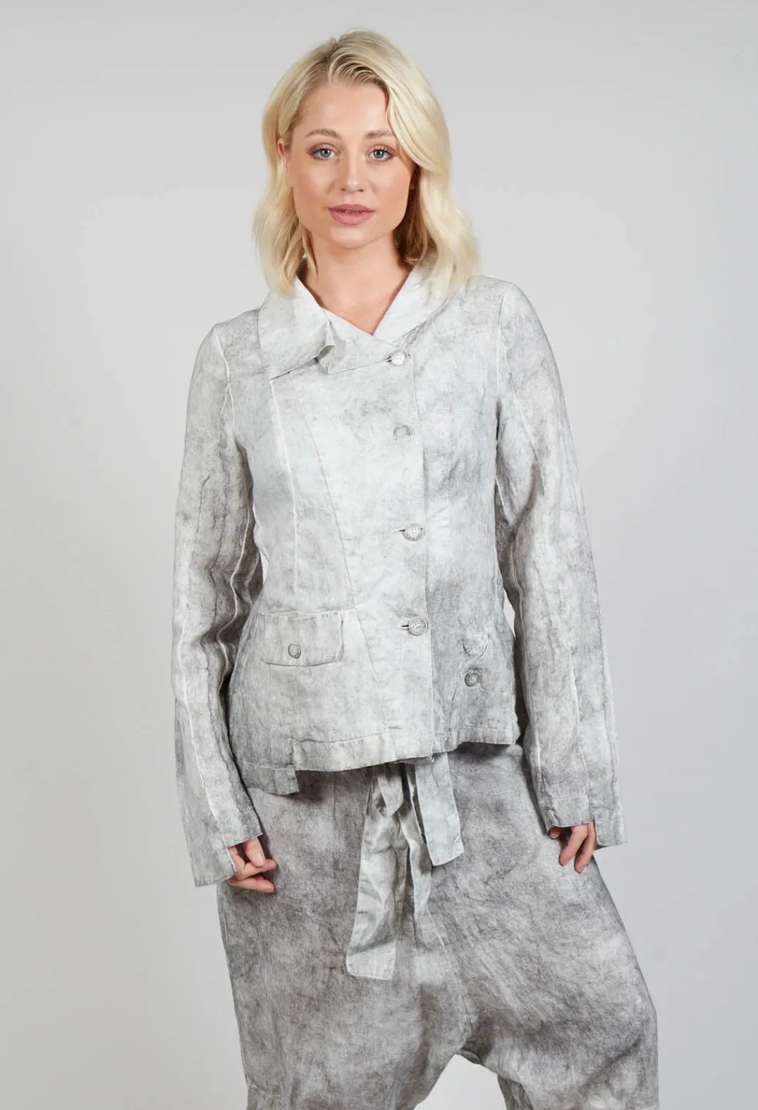 Pal Offner Jackets^Asymmetric Short Jacket in Dark Marble