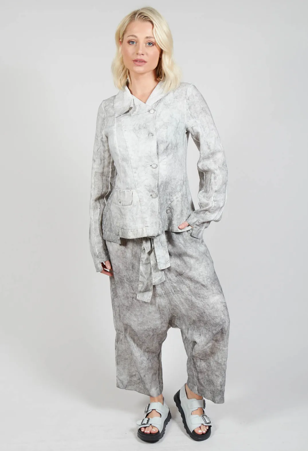 Pal Offner Jackets^Asymmetric Short Jacket in Dark Marble