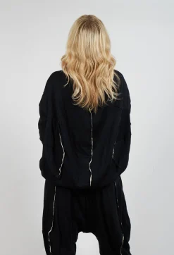 Rundholz Mainline Tops^Asymmetric Top in Black Bone