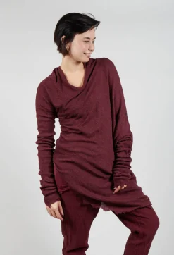 Rundholz Mainline Tops^Asymmetric Top in Merlot Mel