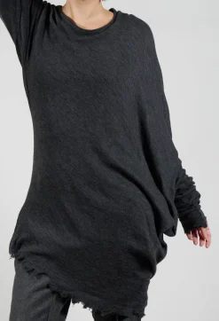 Rundholz Mainline Tops^Asymmetric Top in Slate Mel