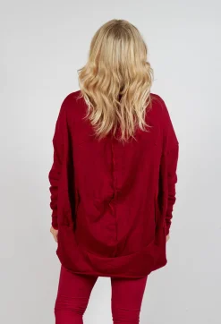 Rundholz Mainline Tops^Asymmetric Top in Sunset Cardinal
