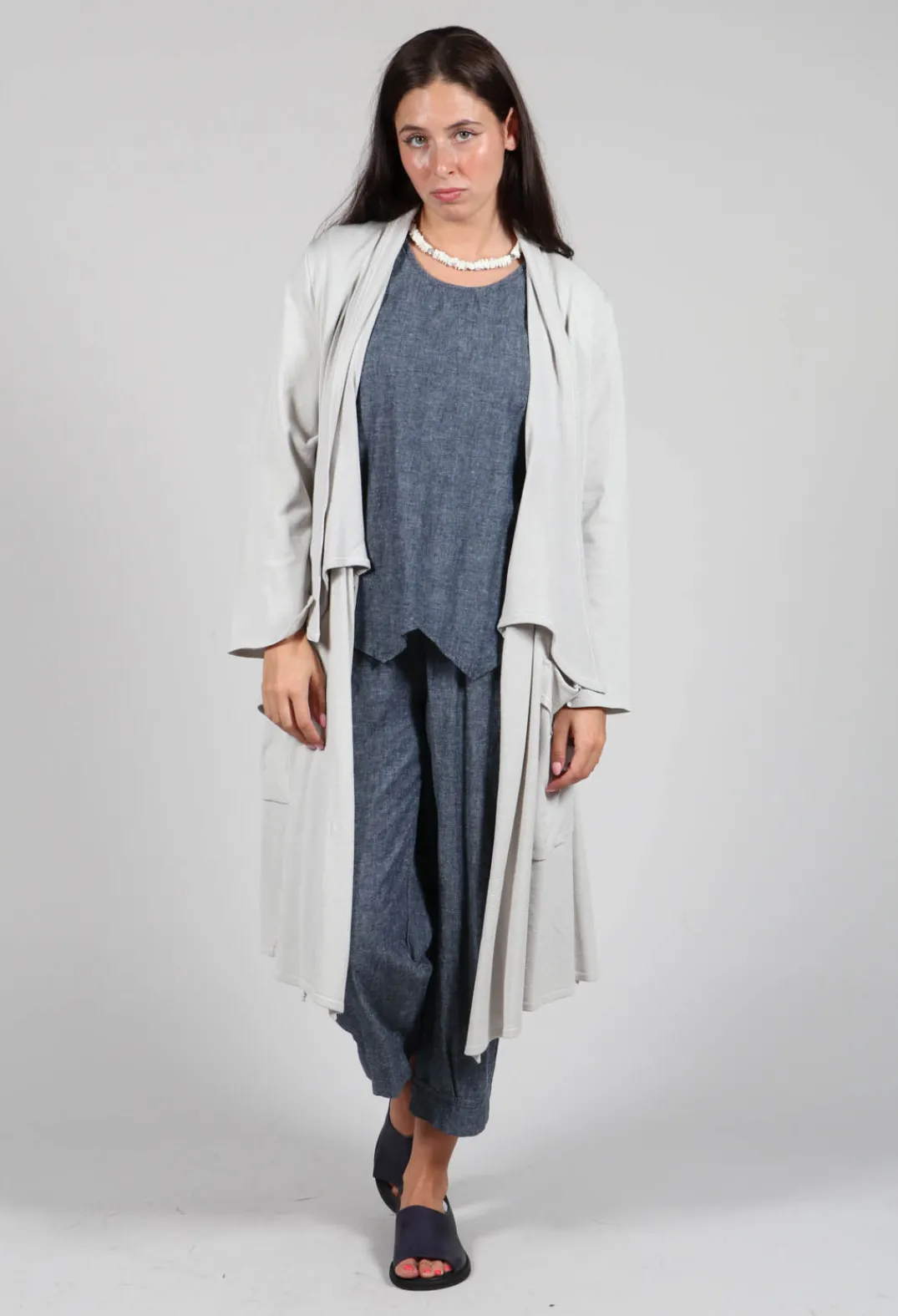 Thing Shirts & Blouses^Asymmetric Wrap Shirt in Blue Denim