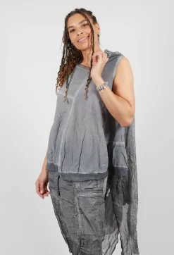 Rundholz Dip Tops^Asymmetrical A-Line Blouse in Pencil Cloud