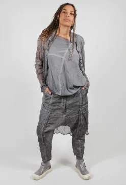 Rundholz Dip Tops^Asymmetrical A-Line Blouse in Pencil Cloud