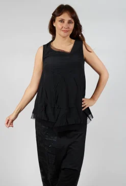 Rundholz Dip Tops^Asymmetrical A-Line Blouse in Black