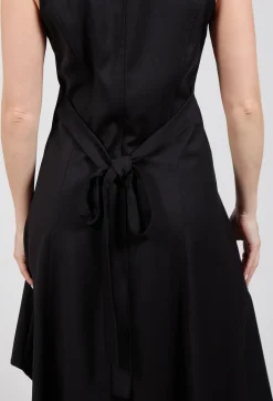 La Haine Dresses^Asymmetrical Button Through Dress in Black
