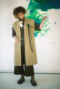 SOH Shirts & Blouses^Asymmetrical Cropped Shirt in Olive
