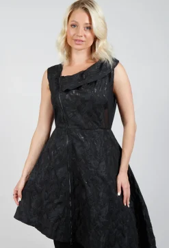 La Haine Dresses^Asymmetrical Textured Dress in Black