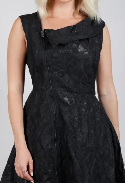 La Haine Dresses^Asymmetrical Textured Dress in Black