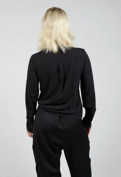 La Haine Shirts & Blouses^Asymmetrical Tie Blouse in Black