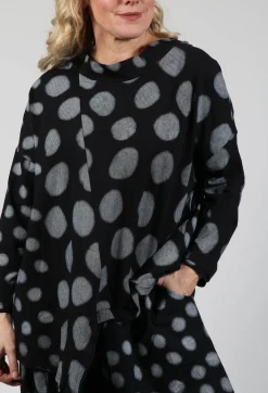 Bread and Butter Shirts & Blouses^Asymmetrical Top in Grey Pois