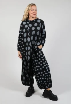 Bread and Butter Shirts & Blouses^Asymmetrical Top in Grey Pois
