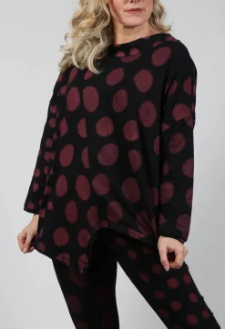 Bread and Butter Shirts & Blouses^Asymmetrical Top in Red Pois