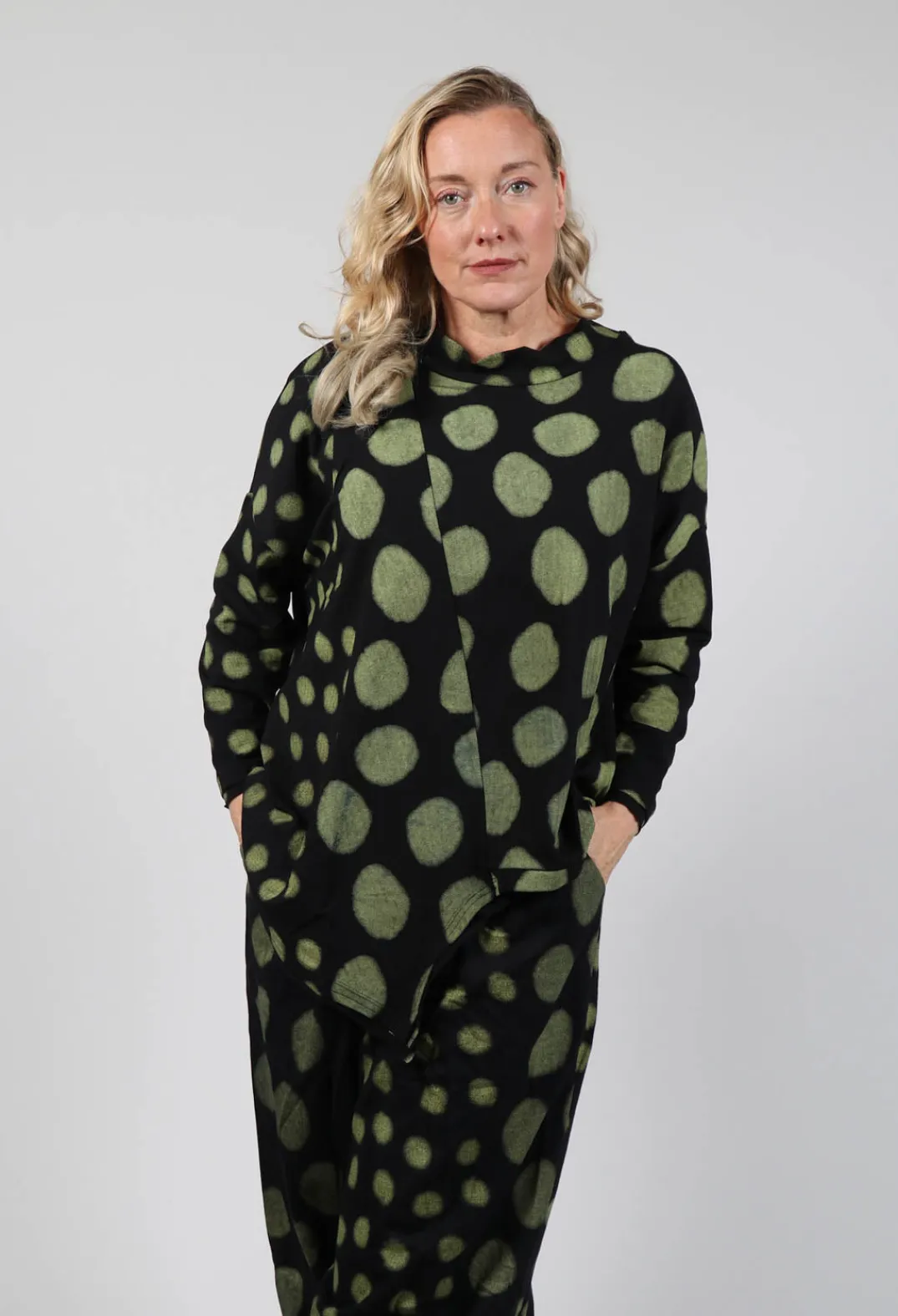 Bread and Butter Shirts & Blouses^Asymmetrical Top in Yellow Pois