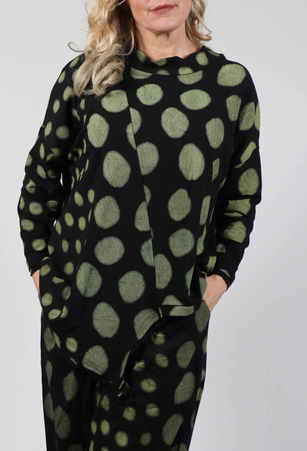 Bread and Butter Shirts & Blouses^Asymmetrical Top in Yellow Pois