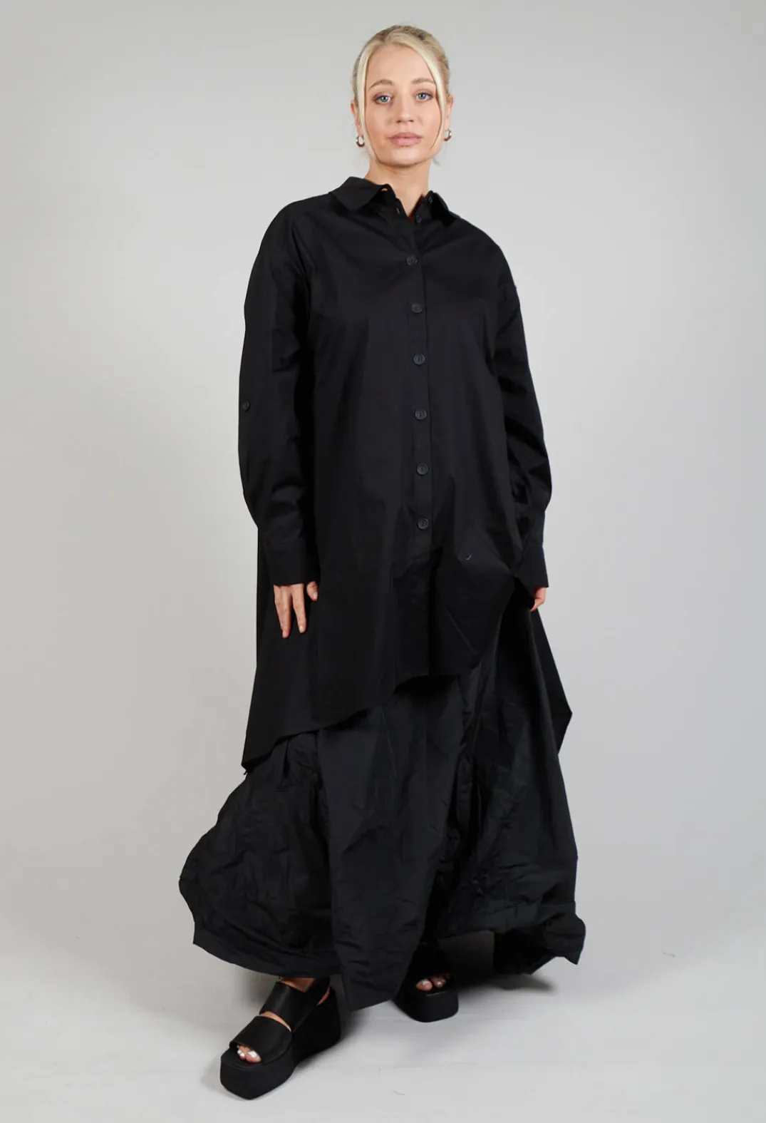 Bize Shirts & Blouses^Asymmetrical Tunic in Black