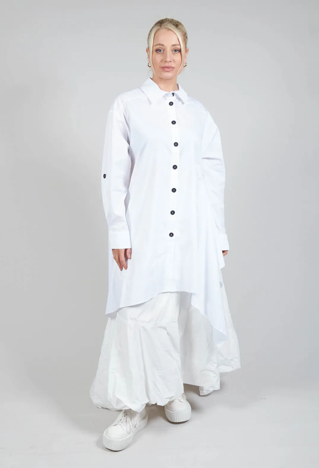 Bize Shirts & Blouses^Asymmetrical Tunic in White