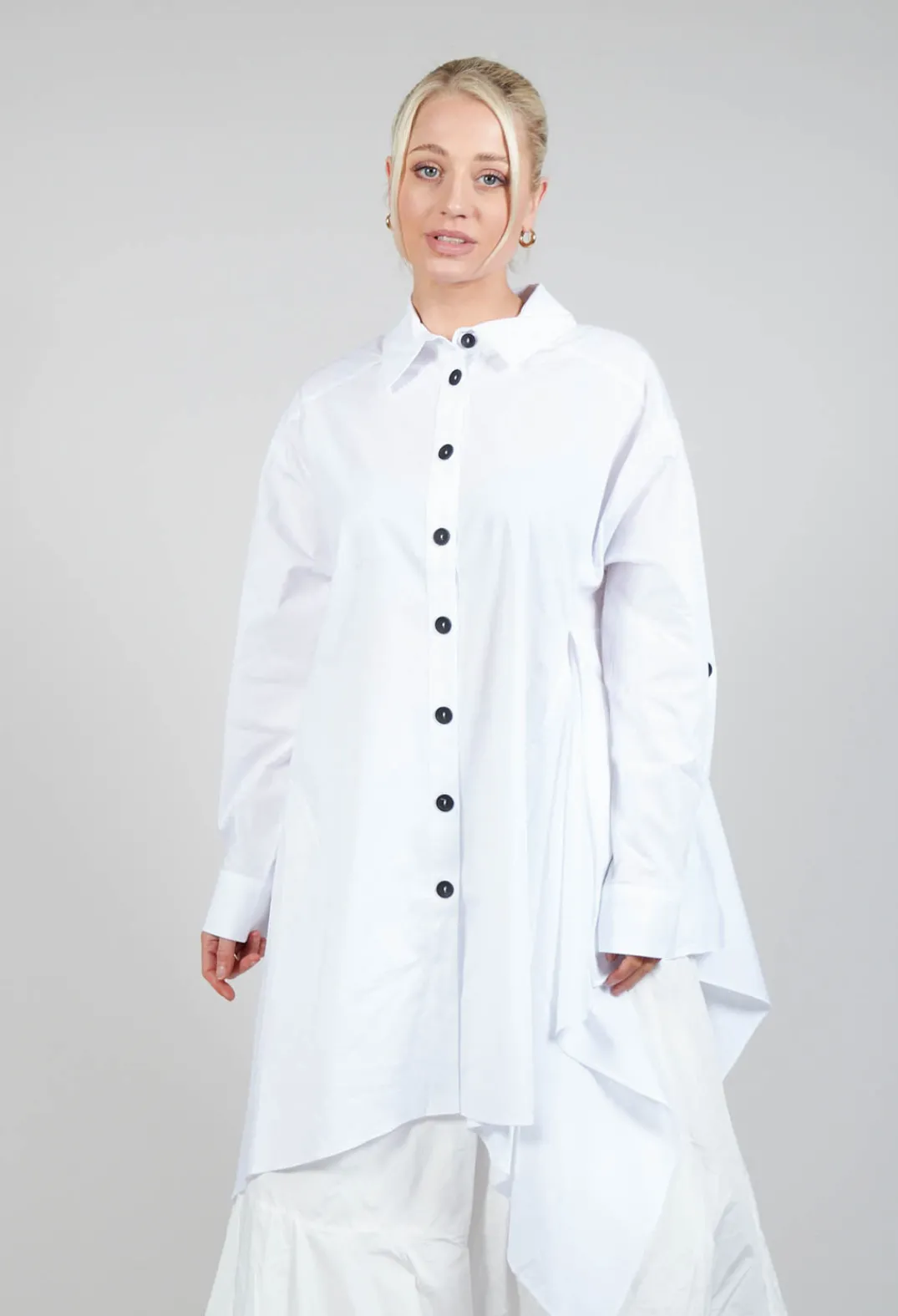 Bize Shirts & Blouses^Asymmetrical Tunic in White