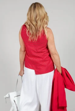Operificio Neirami Tops^Asymmetrical Vest in Rosso