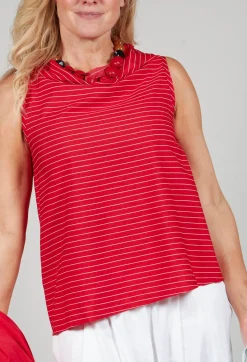 Operificio Neirami Tops^Asymmetrical Vest in Rosso