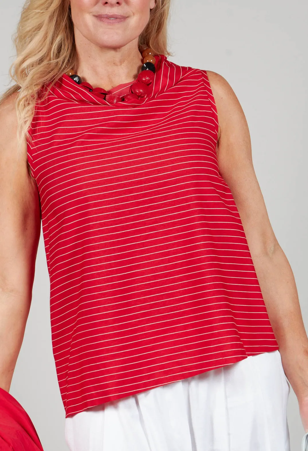 Operificio Neirami Tops^Asymmetrical Vest in Rosso