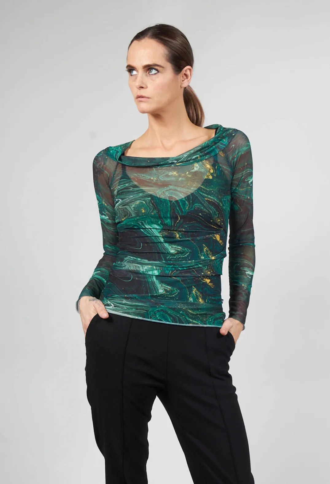 Xenia Design Shirts & Blouses^Atik Shirt in Black Dark Green