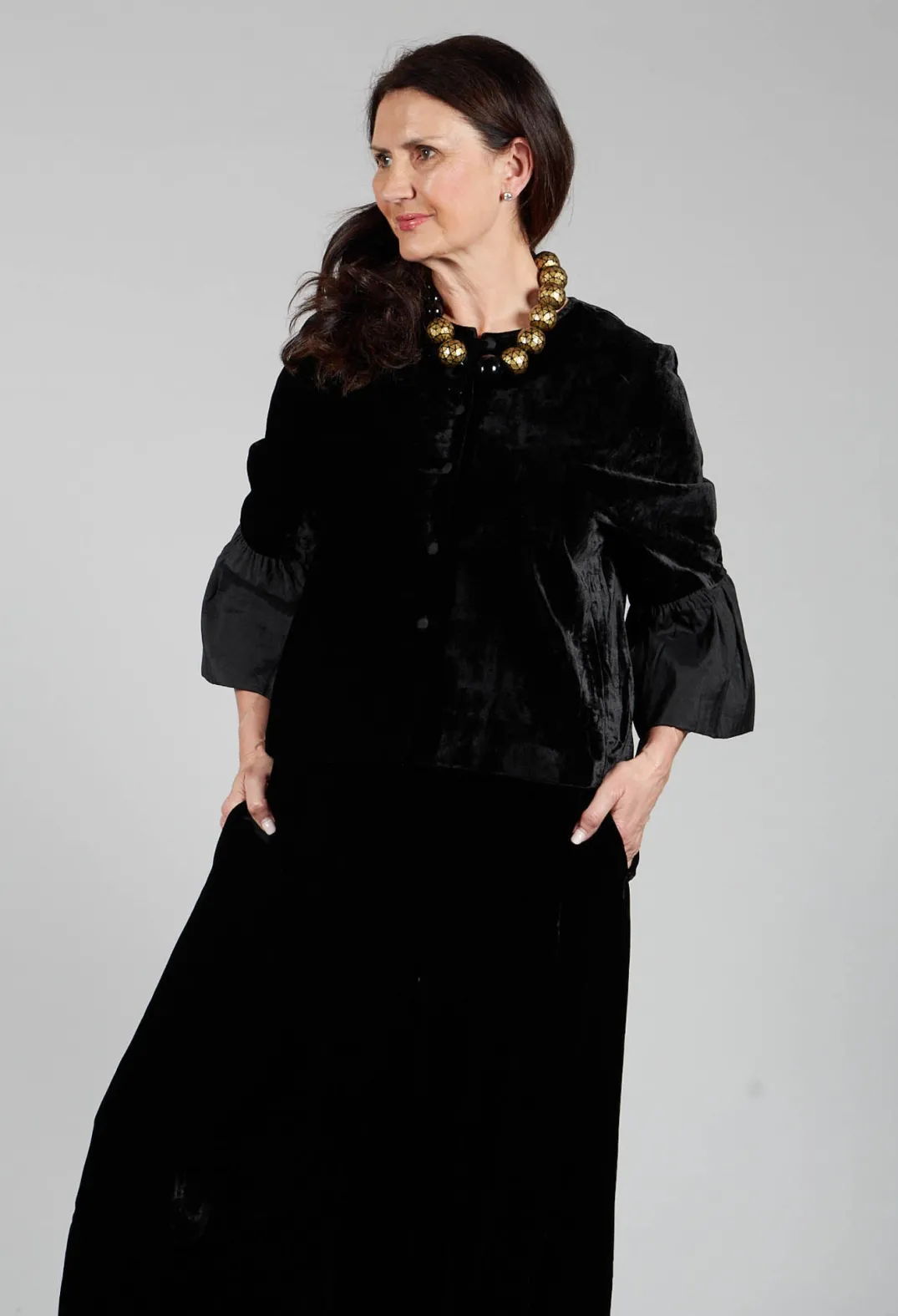 Bianco Levrin Jackets^Audrey Coat in Black