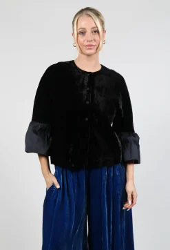 Bianco Levrin Jackets^Audrey Coat in Black