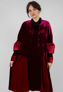 Bianco Levrin Jackets^Audrey Coat in Bordeaux