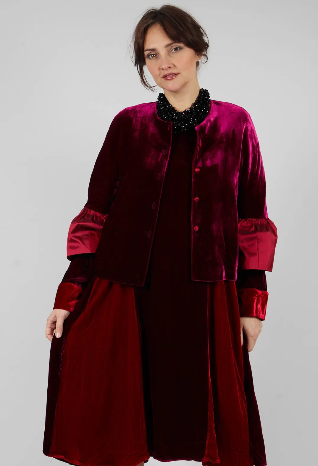 Bianco Levrin Jackets^Audrey Coat in Bordeaux