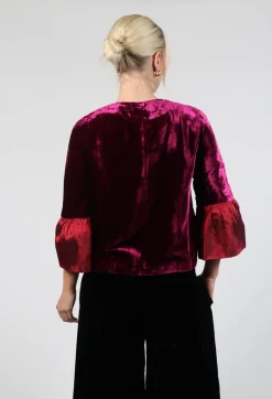 Bianco Levrin Jackets^Audrey Coat in Bordeaux