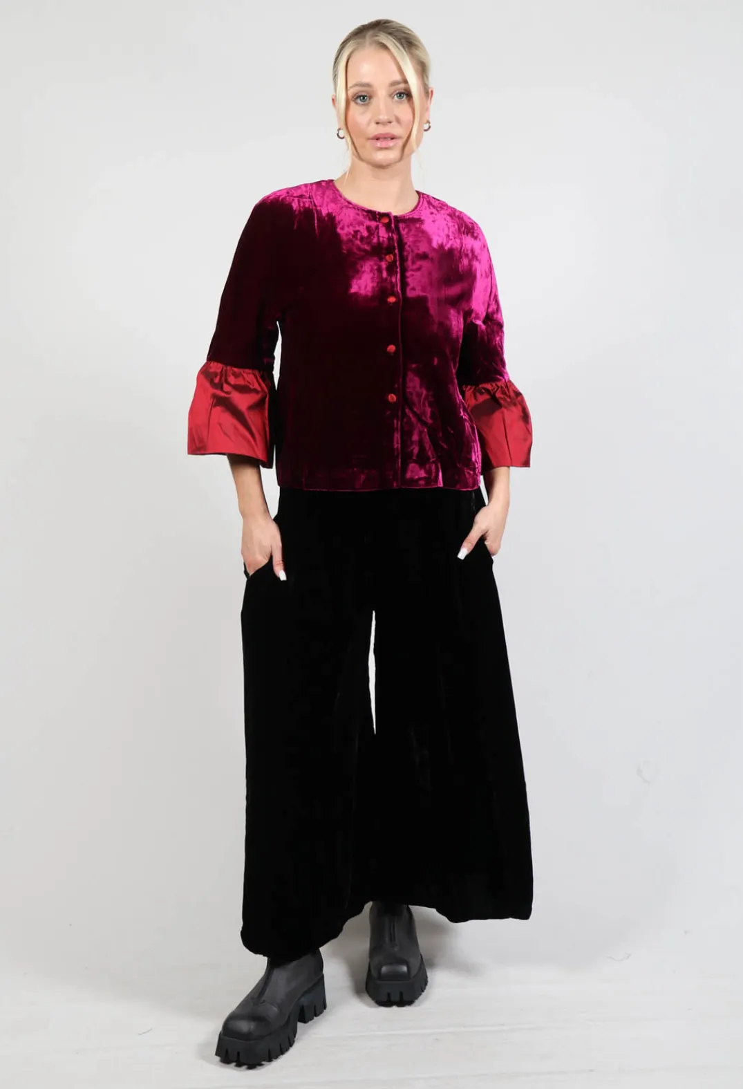 Bianco Levrin Jackets^Audrey Coat in Bordeaux