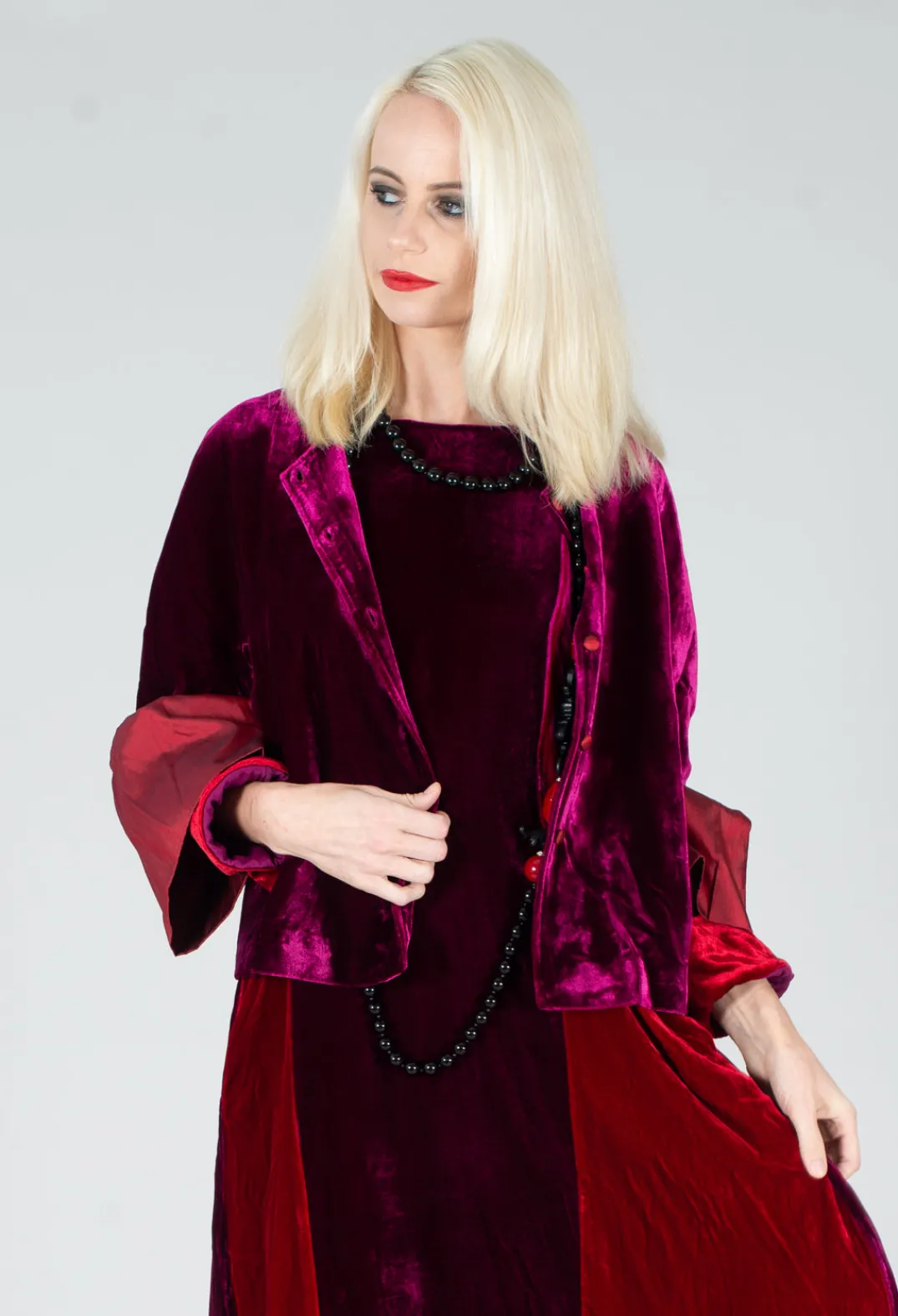 Bianco Levrin Jackets^Audrey Coat in Bordeaux