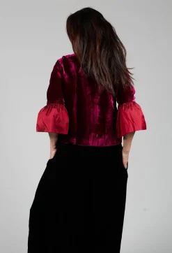 Bianco Levrin Jackets^Audrey Coat in Bordeaux