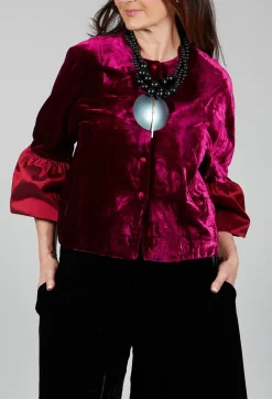 Bianco Levrin Jackets^Audrey Coat in Bordeaux