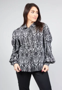 Oblique Creations Shirts & Blouses^Aztec Shirt in Black