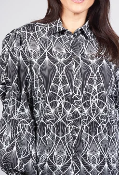 Oblique Creations Shirts & Blouses^Aztec Shirt in Black