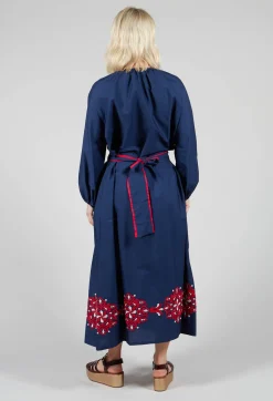 Lavi Dresses^Azzurra Belted Dress in Rosso Panna