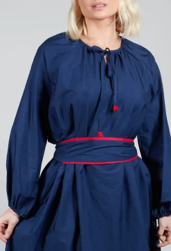 Lavi Dresses^Azzurra Belted Dress in Rosso Panna