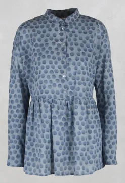 Lilith Shirts & Blouses^Baby Doll Style Blouse in Blue