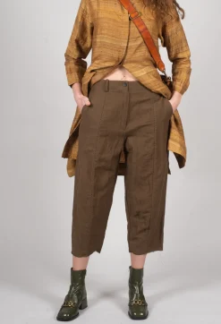 Masnada Trousers^Baggy Cur Trousers in Mud