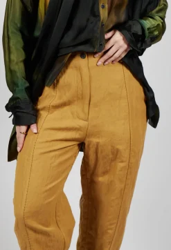 Masnada Trousers^Baggy Cur Trousers in Ocra