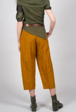 Masnada Trousers^Baggy Cur Trousers in Tumeric