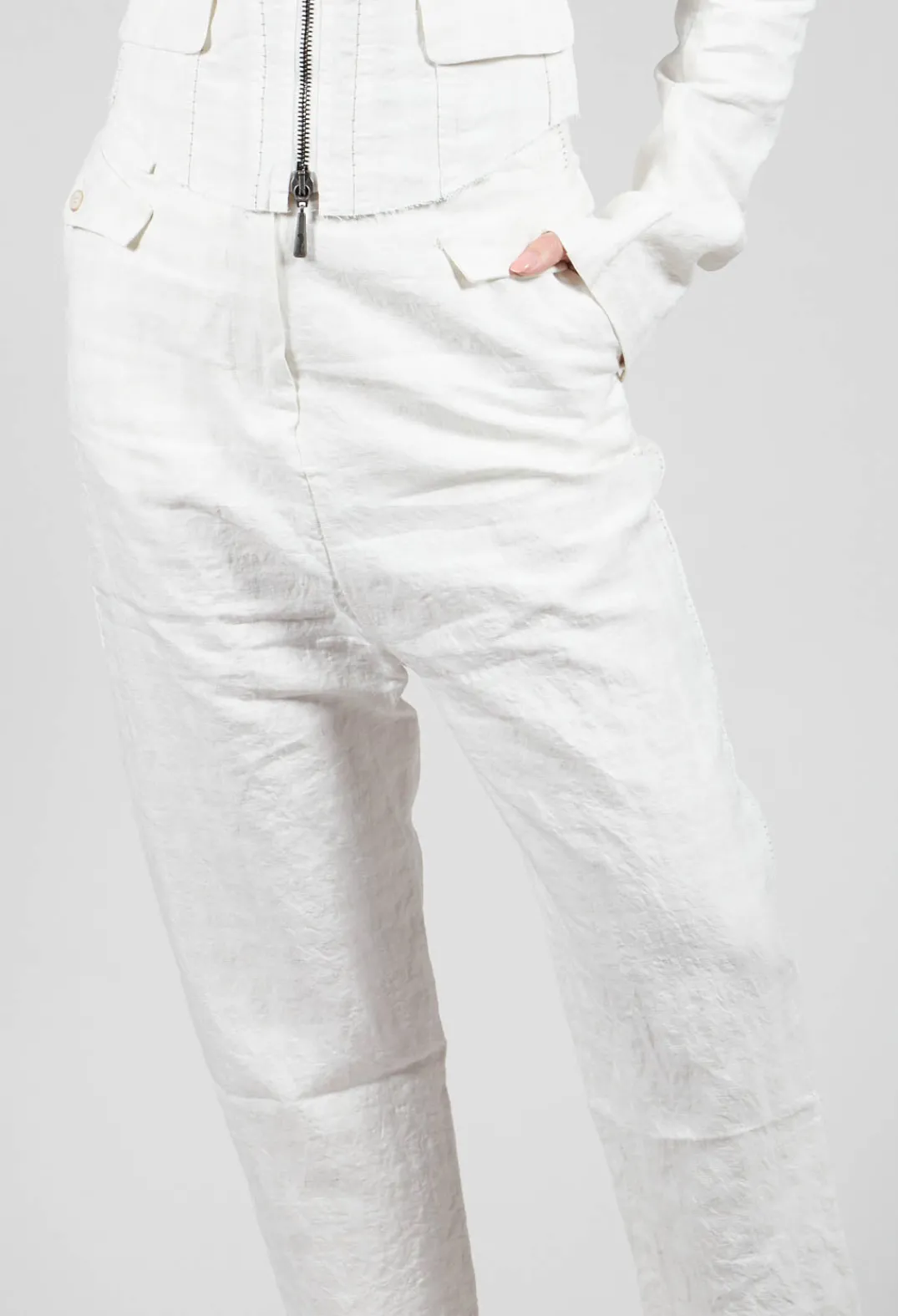Masnada Trousers^Baggy Trousers in Chalk