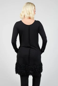 Xenia Design Jackets^Bajo Tunic with Textured Trim in Black