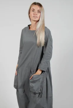 Rundholz Black Label Dresses^Balloon Hem Utility Dress in Rock