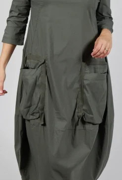 Rundholz Black Label Dresses^Balloon Hem Utility Dress in Camp