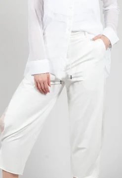 Masnada Trousers^Balloon Leg Culottes in White