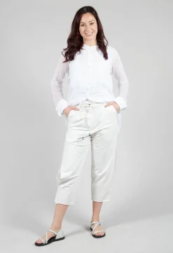 Masnada Trousers^Balloon Leg Culottes in White